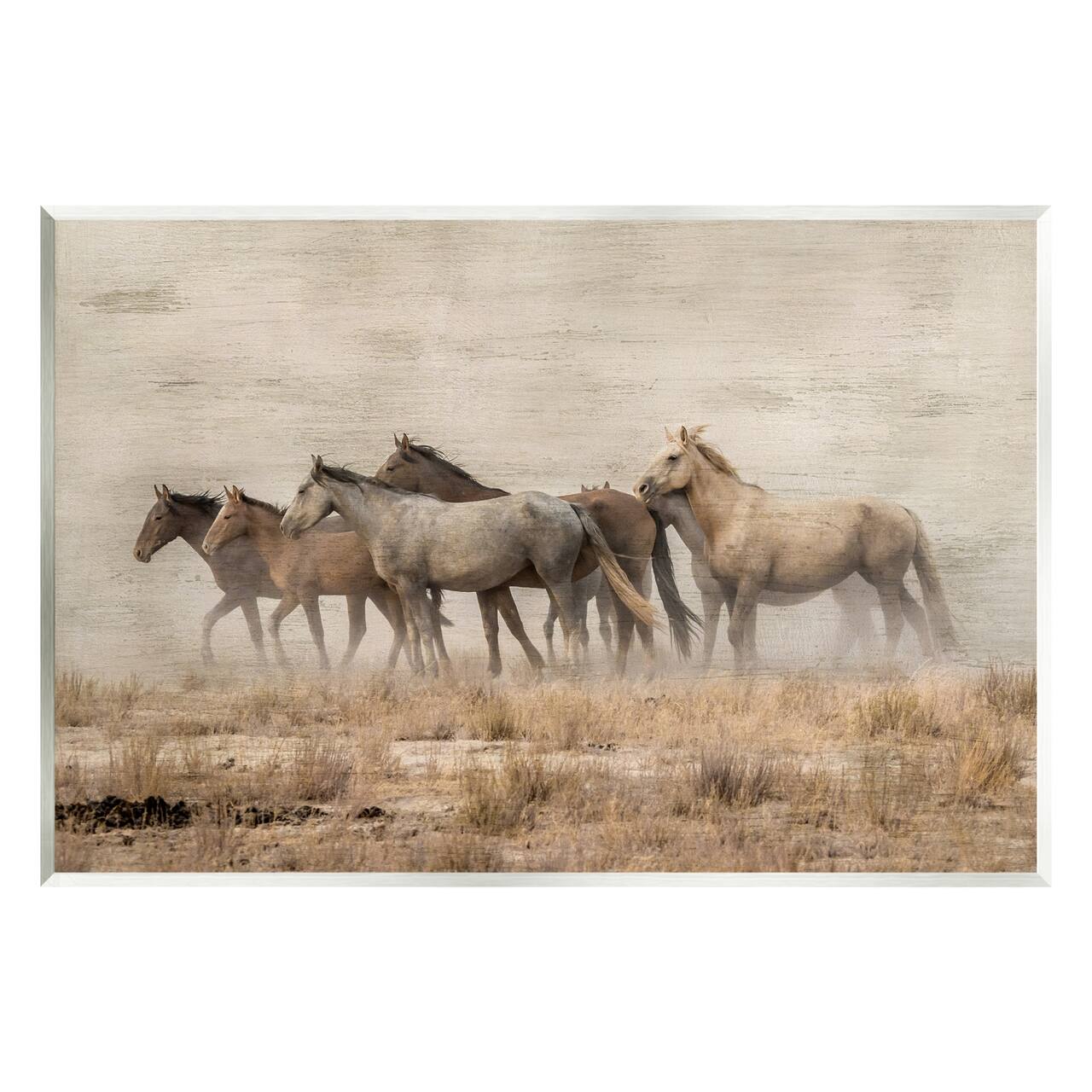 Stupell Industries Galloping Horse Herd Countryside Wall Plaque Art